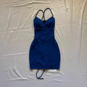 Chic Royal Blue Mini Dress